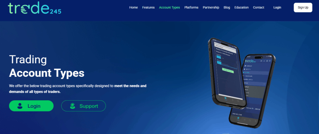 Trade245 Account Types