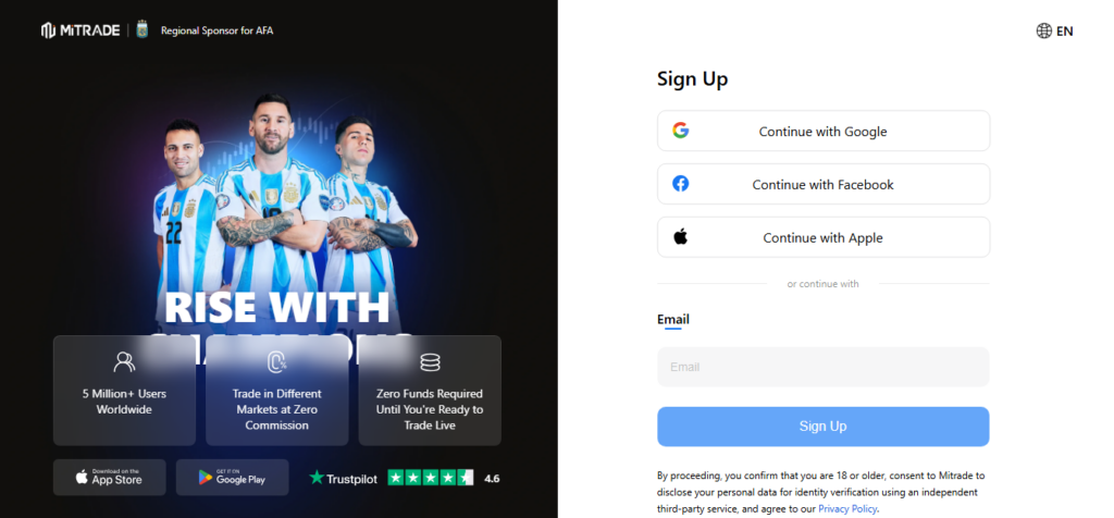 Step 2 – Sign up for an account