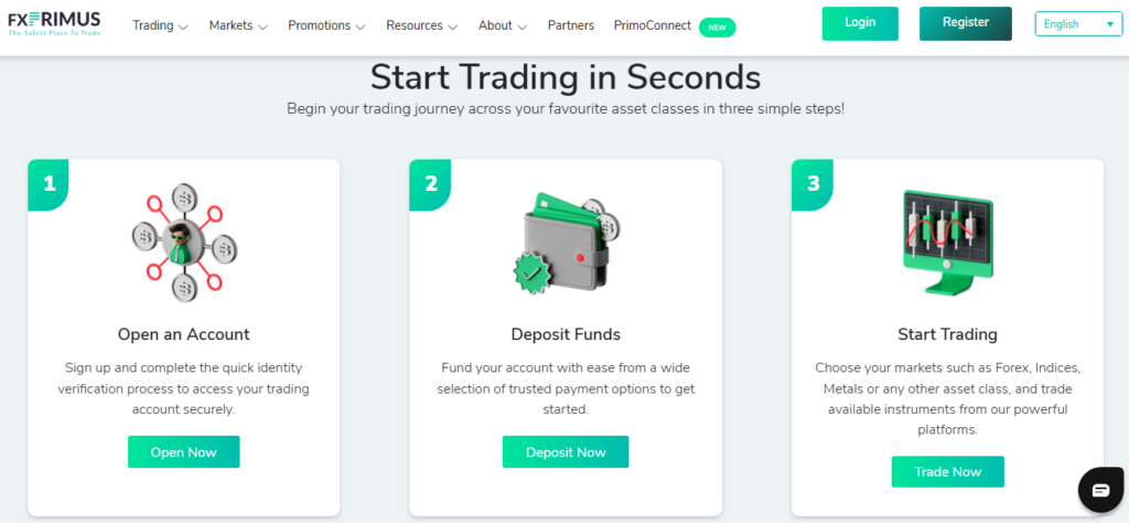 FXPrimus How to open an account 